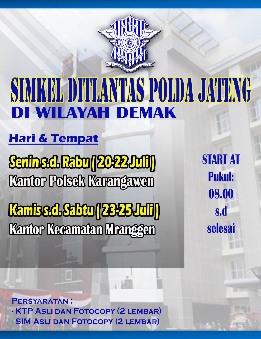 SIM Keliling Ditlantas Polda Jateng Hadir di Kecamatan Mranggen