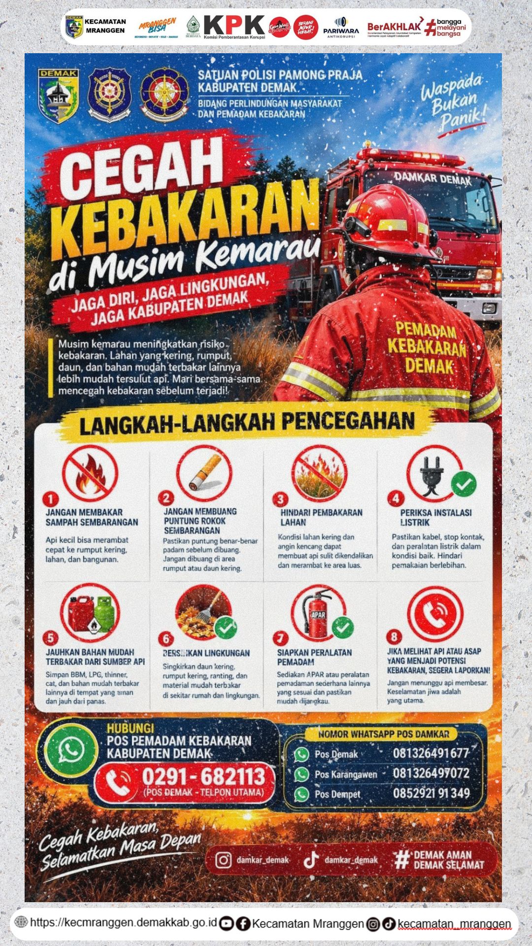 CEGAH KEBAKARAN DI MUSIM KEMARAU